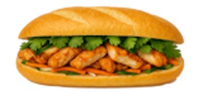 bánh mì- Sandwich vietnamien au poulet effiloché