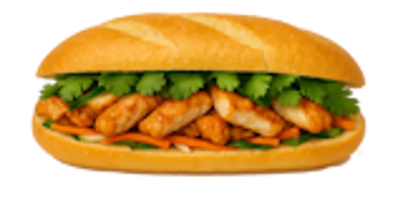 Bánh mì - sandwich vietnamien au poulet effiloché