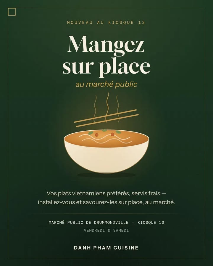 Vous saviez que vous pouvez déguster nos repas directement sur place au Marché Public…